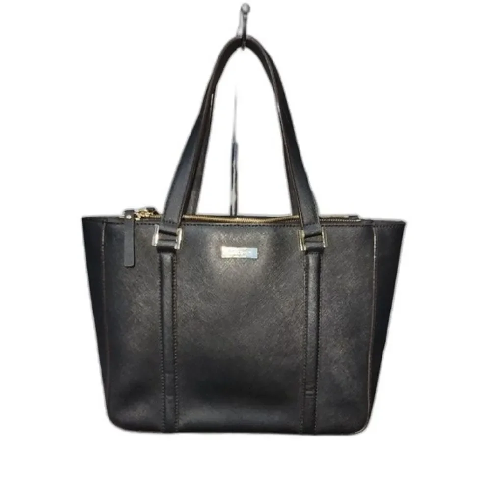 Kate Spade New York Newbury Lane Cadene Black Leather Satchel Bag 12